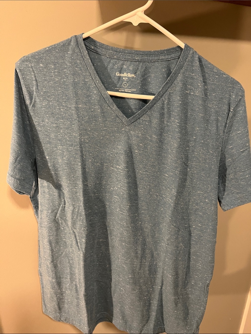 Goodfellow & Co Heathered Blue V-Neck Tee